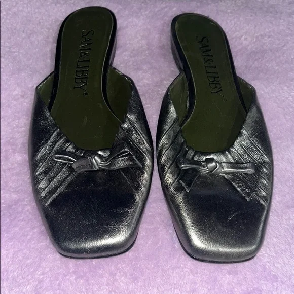 Sam & Libby Silver Mules - Picture 1 of 7